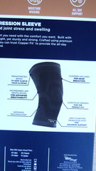 2/Pack Copper Fit Elite Air Breathable Compression Knee Sleeve L/XL (16″-20″)