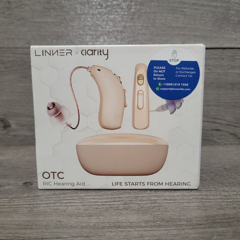 Linner x Clarity Over-the-Counter (OTC) RIC rechargeable hearing aid