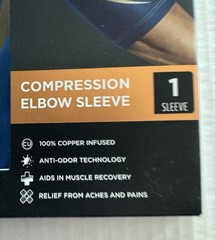 Tommie Copper Sport Compression Elbow Sleeve Large/XL NIP Blue
