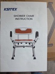 Adjustable Shower Chair for Inside Shower, Padded Seat with Arms , 550lbs Orange