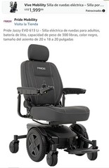 Pride Mobility Jazzy EVO 613 Li Power Wheelchair 4-Wheel Joystick Black 300lb