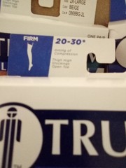 Truform 0868 Medical Compression Stockings 20-30 Mmhg BEIGE 2XL — new, 3 Pairs