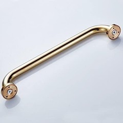 9-Inch Grab Bar for Hotel/Motel/Home Shower Safety, Solid Brass, Polished Gol…
