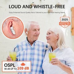 JINGHAO Rechargeable Hearing Aid – Auto On/Off, Clear Sound, 16H+ Working Time