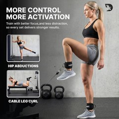 DMoose Ankle Strap for Cable Machine – Padding, Ideal for Glute Workouts