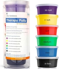 Exercise Putty for Hand Strength, 6 Pack of Non-Toxic Therapy Putty, 3 Oz Each