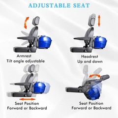800W 4-Wheel Heavy Duty Mobility Scooter 60V/20Ah 31 Miles for Seniors 500lbs