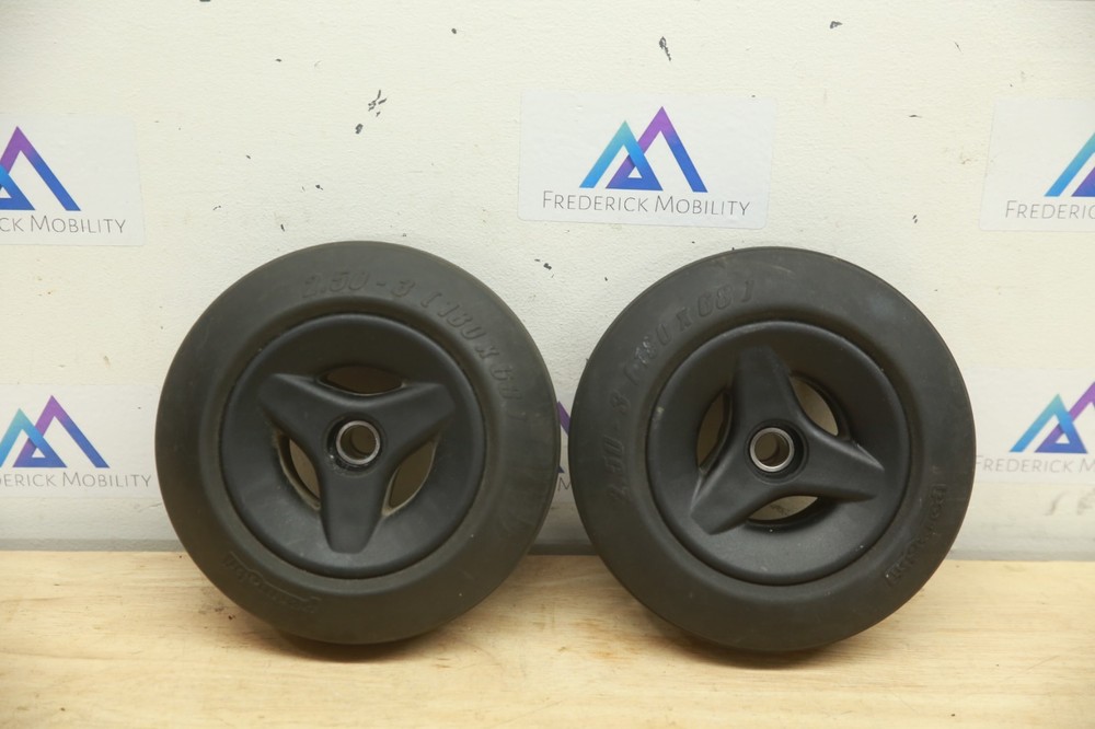 PAIR Permobil 180×68 Caster Wheels Tires for M1 M3 Power Chair 7″ 2.50-3 OEM