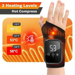 Warm Comfort Wrist Brace Heating Vibration Hand Support Pain Relief Wrap