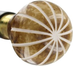 Geometric Illusion Sheesham Wood Walking Cane Staff