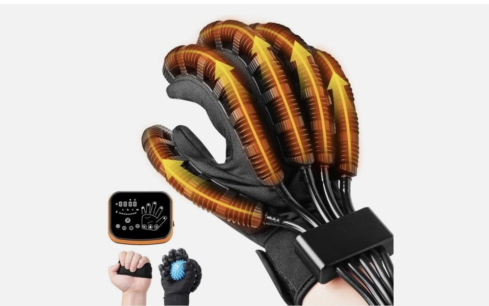Hand Rehabilitation Robot Gloves for Finger Hemiplegia Recovery Trainer Right M