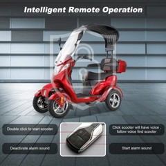 1000W Heavy Duty 4 Wheels Mobility Scooter w/ Roof 40 Miles 15 MPH for Seniors