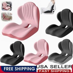 Memory Foam Seat Cushion with Back Support Orthopedic Tailbone Pain Relief Cush