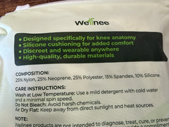 Wellnee Unisex Adults Silicone Padding Knee Support Brace AC Gray One Size