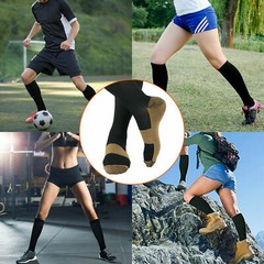 1-10 Pairs Copper Compression Socks 20-30mmHg Graduated Support Mens Womens Lot