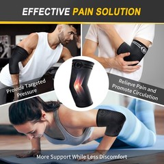 2 Pack Elbow Brace for Tennis Elbow & Tendonitis Relief, Compression Sleeve for
