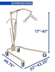 Invacare Hydraulic Patient Lift, Lightweight Transfer Chair w/450 lb Capacity