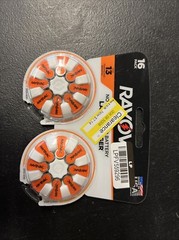 RAYOVAC 16-Pack Size 13 Hearing Aid Batteries Lot Of 5