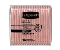 Depend Night Defense Adult Underwear Women Small 64 Count Overnight