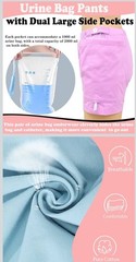 AUSTYLCO Nephrostomy Urine Drain Bag Short Pants/Underwear (S-M/23-28)