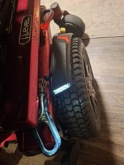 iLevel Electric Power Wheelchair 6-Wheel Red/Black Joystick Headrest Seat Belt