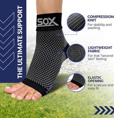 SB Sox Plantar Fasciitis Compression socks for Men & Women Arch Support S M L