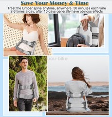 450N Force Lumbar Decompression Device Portable Home Back Stretcher Pain Relief