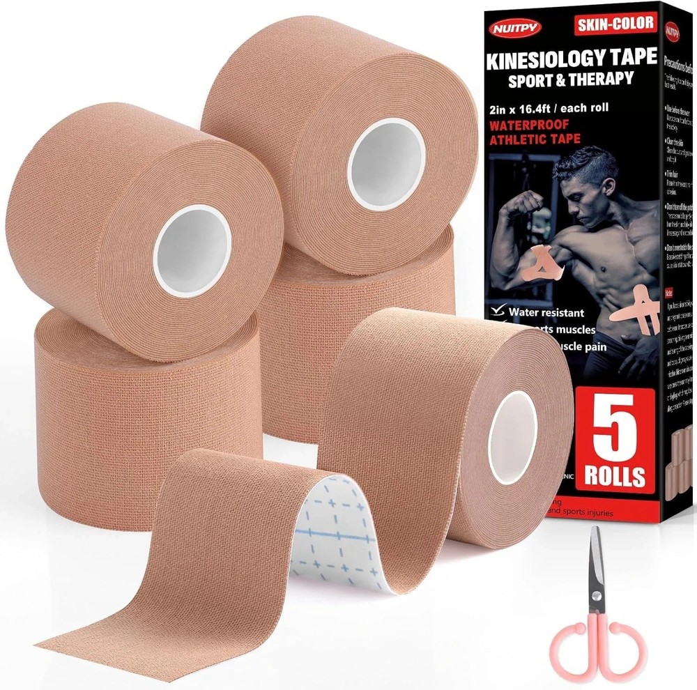 5 Roll Kinesiology Tape Athletic Muscle Support Sport Elastic Physio Therapeutic