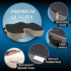 Ergonomic Seat Cushion Memory Foam Breathable Pressure Relief Office Chair Pad