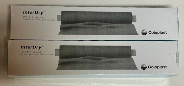 2 PACK Coloplast InterDry 7910 Moisture Wicking Fabric 10”x144” *EXP: 04/2026