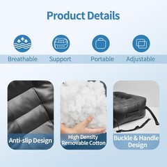 Leather Seat Cushion Extra-Thick Booster for Office Chair to Rise Height