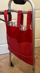 Quilted Handmade Baseball Walker Organizer Cotton Fabric 16” w/7 pockets WO-134