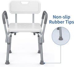 4 Pack Shower Chair Replacement Feet 1-1/8 Inch Non Slip Suction Cup Rubber Tips