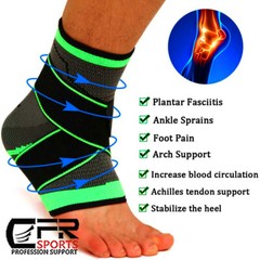 Ankle Brace Support Compression Sleeve Sprained Foot Tendon Pain Relief Wrap US