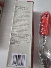 Equate Adaptive Cutlery 4 Piece Set Bendable Utensils for Elderly or Disabled