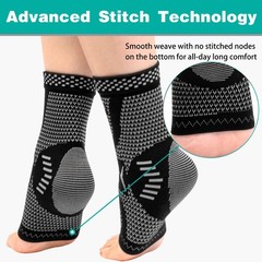 INDEEMAX Ankle Brace for Sprained X-Large, Copper-Silver Black