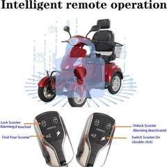 Heavy Duty 4-Wheel Mobility Scooters 31 Miles 3-Speed 800W 500lbs Capacity Red