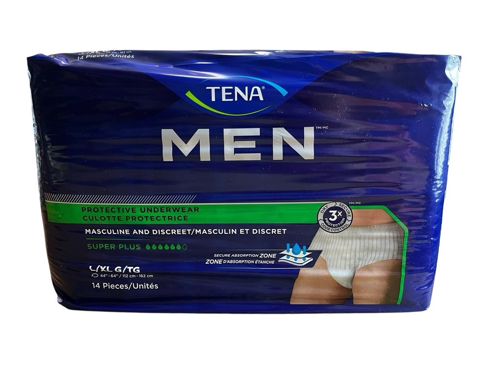 TENA Disposable Underwear Male Large / X-Large 14 Ct Protective Super Plus L/XL