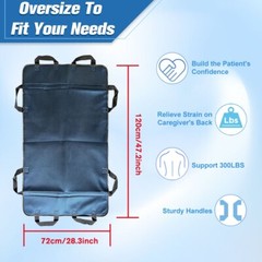 Medical Moving Bed Pad with Reinforced Handles Waterproof Reusable for Hospital