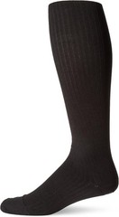 JOBST forMen Ribbed Thigh High Dot Band Closed Toe 15-20mmHg (Black) X-Large