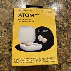 Audien Atom One Rechargeable OTC Hearing Aids Rechargeable With Case