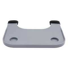 Wheelchair Table Board, Wheelchair Table Tray w/ Cup Holder Grey ABS 58*53cm