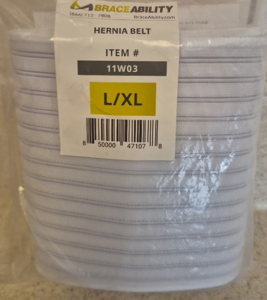 BraceAbility Abdominal Hernia Support Belt / Wrap L/XL Large Wth Silicone Pad