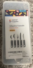 Special Supplies Adaptive Utensils Set of 5 Stainless Steel Grey. Open box.