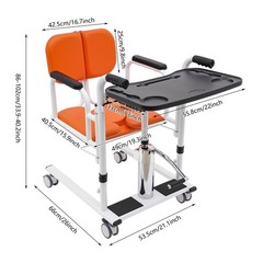 Hydraulic Patient Lift Transfer Chair for Home, 330.7 Lbs Transfer Nursing Chair