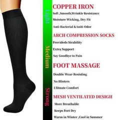 3x Compression Socks Calf Leg Support (S&M-L&XL) Pain Relief for Men and Women
