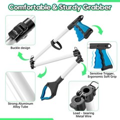 Jmlxiaoya Upgraded 43 Inch Grabber Reacher Tool, Grabbers for 43 Inch, Blue