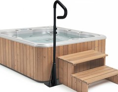 Two Way Hot Tub Handrail 38-62″ Adjustable Height W/ 360° Rotating Dual Handle