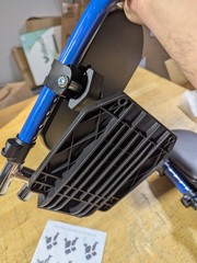 Blue Streak Wheelchair Elevating Leg Rest With Padded Calf Pad Composite Foot