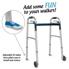 Sneaker Walker Glides for 1″ Tubes – Blue – 1 1 Pair (Pack of 1),